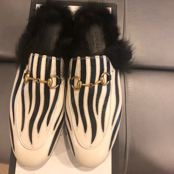 GUCCI Princeton Mule BLK/WHT - Picture 3 of 7